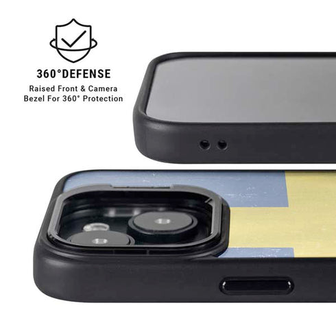 Sweden Flag Distressed iPhone 15 Kickstand Case